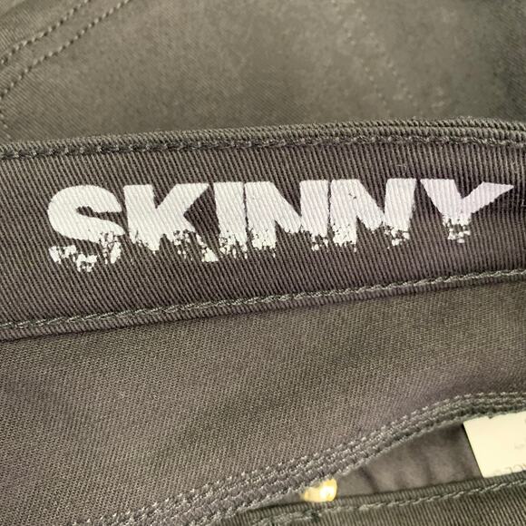 VERSACE COLLECTION Size 30 Donna Black Cotton Blend Studded Skinny Jeans - Picture 7 of 11